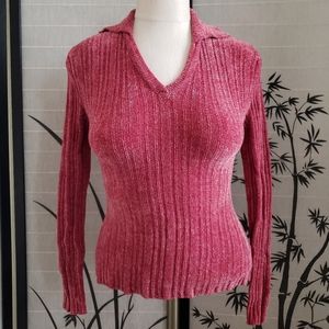 [Airport] Soft Dense Knit Ribbed V-Neck Sweater